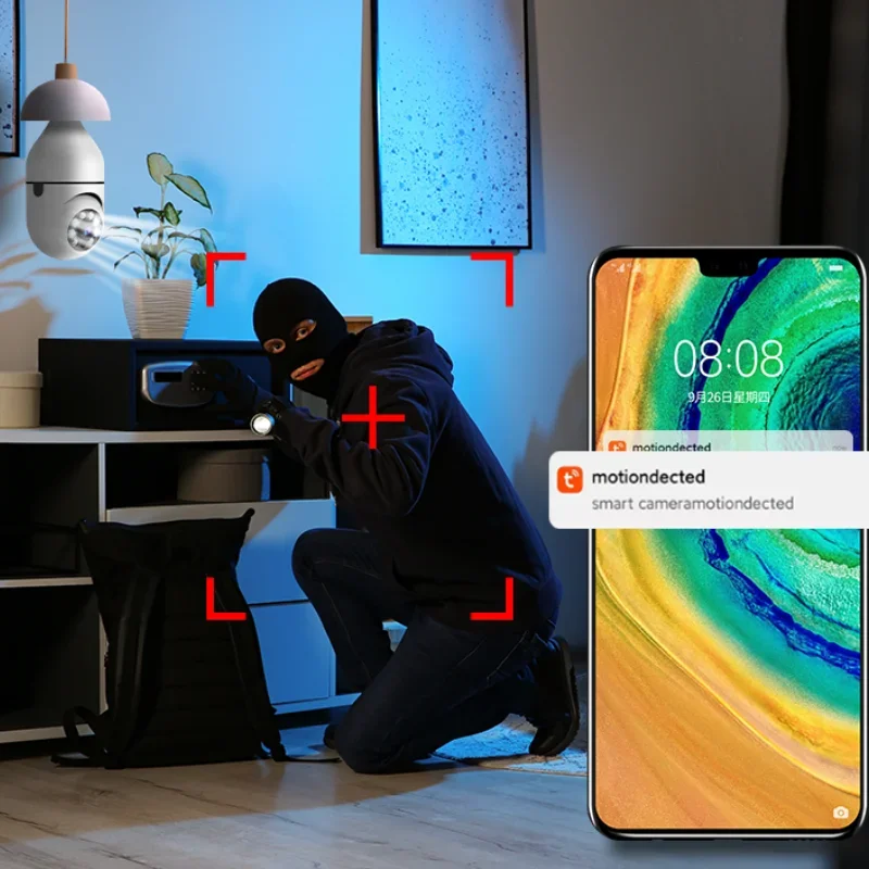 Smart Wifi Bulb Surveillance Camera with Night Vision