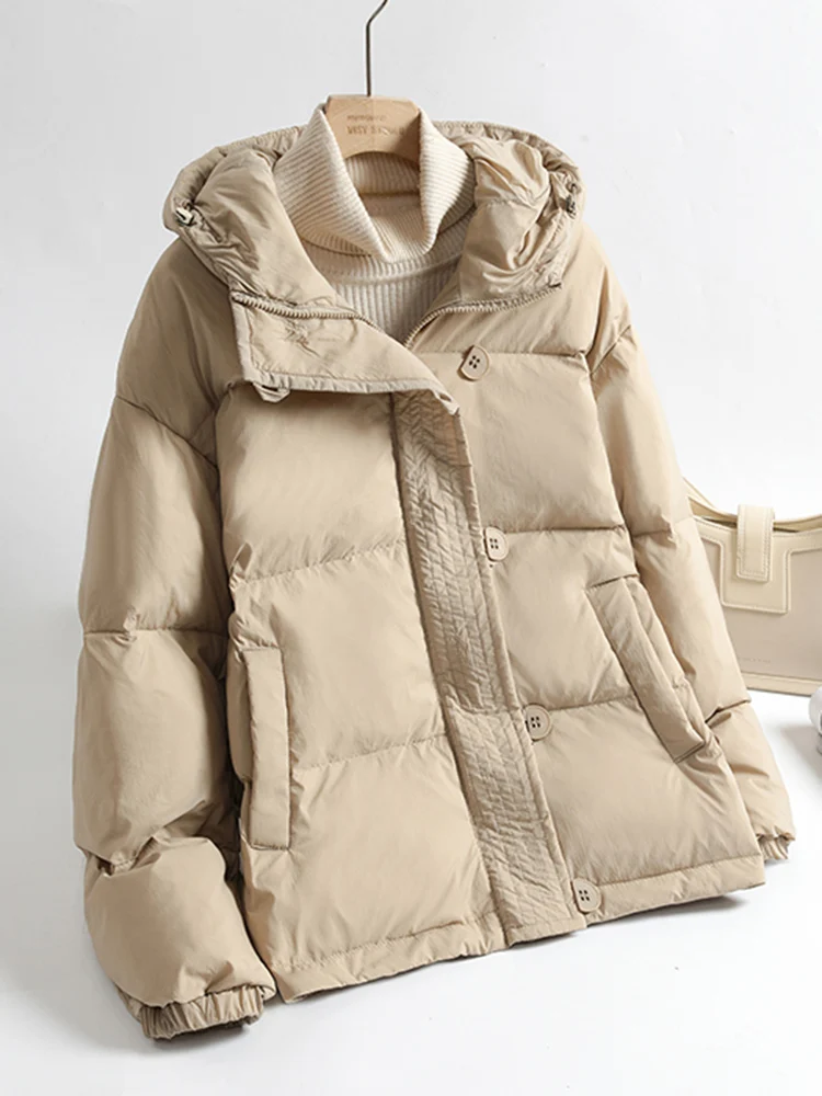 

SEDUTMO Warm Thick Duck Down Coat Women Winter Oversize Quilted Puffer Jacket Fashion Short Hooded Parka ED1966