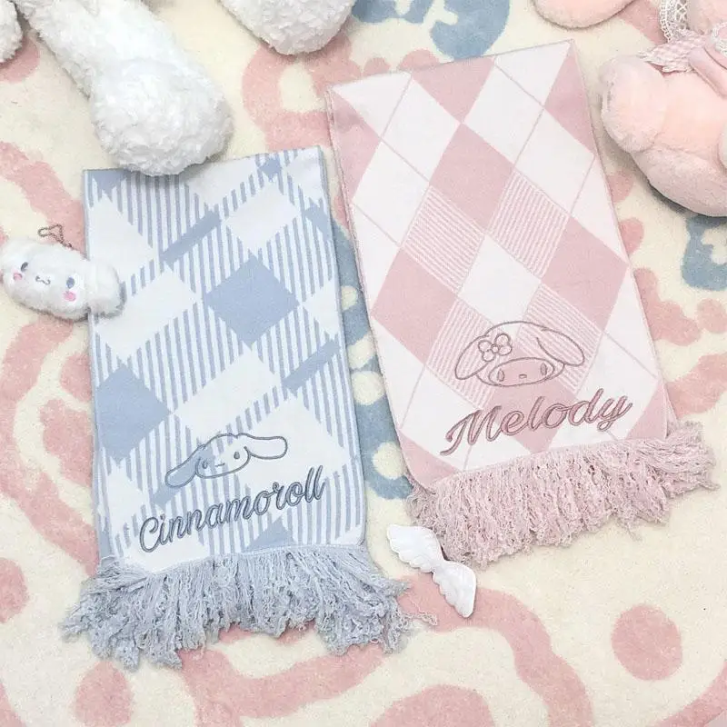 

Cartoon My Melody Cinnamoroll Imitation Cashmere Scarf Winter Versatile College Style Cute Long Warm Shawl Dual-Purpose Girls