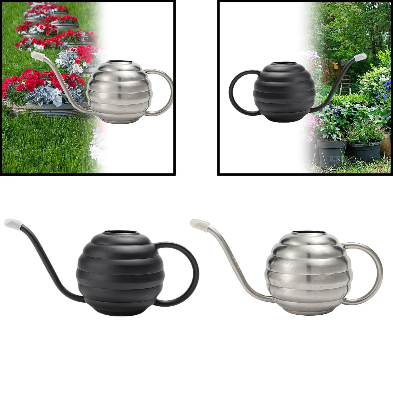 

Garden Watering Can Stainless Steel Home Lawn Office Watering Pot for Flower Bed Flowerpot Watering Plants Indoor Outdoor Bonsai