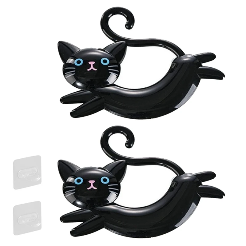 The Newwall-Mounted Cat-Shaped Towel Bar, Punch-Free Cute Towel Rack, Cartoon Rack Behind The Door