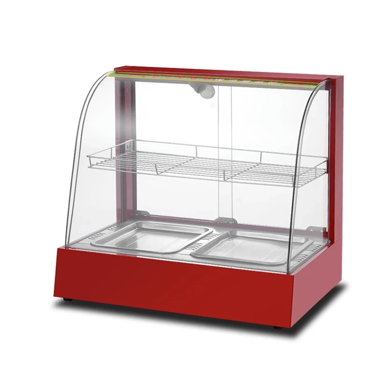 Desktop Commercial Insulated And Heated Constant Temperature Glass Cooked Food Cabinet Small Food Display Cabinet 2