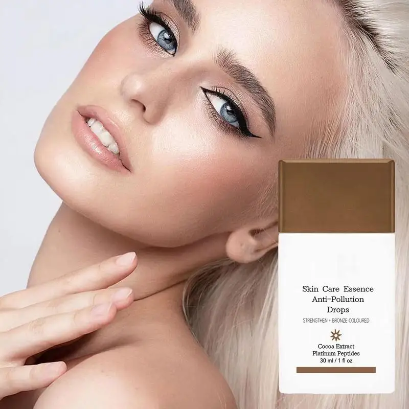 Self Tanning Lotion Skin Tanning Cream 30ml Fake Tan Peptide Serums Liquid Dark Self Tanning Serum Self Tanning Essence Bronzer Drops Face Tanner Drops