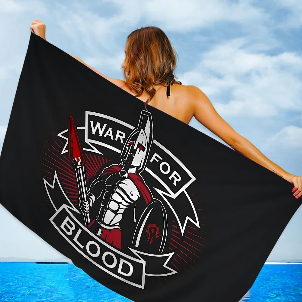 3D HD Printing Spartan Gladiator Logo Microfiber Beach Towel Absorbent Quick Dry Soft Yoga Resort Mountain Climbing Towel 6
