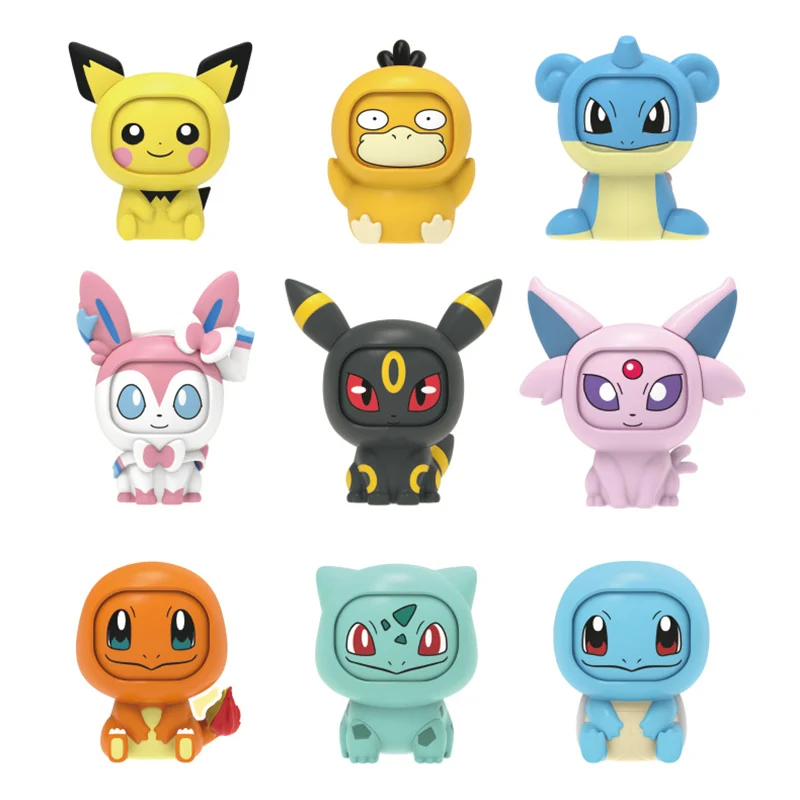 Pokemon Figure Face Change Doll Toys Pichu Psyduck Sylvion Lapras Espeon La Terza Stagione Pokeball Regalo Per Bambini