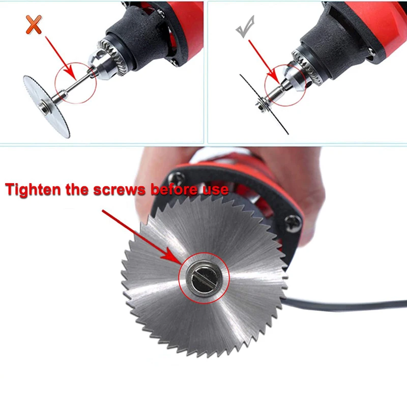 Circular Saw Blade 6Pcs/set 1/8" HSS High Speed Steel Circular Saw Blades For Dremel Rotary Tool W/ Shank Hss Cutting Disc Wood Plastic Aluminum circular saw blade