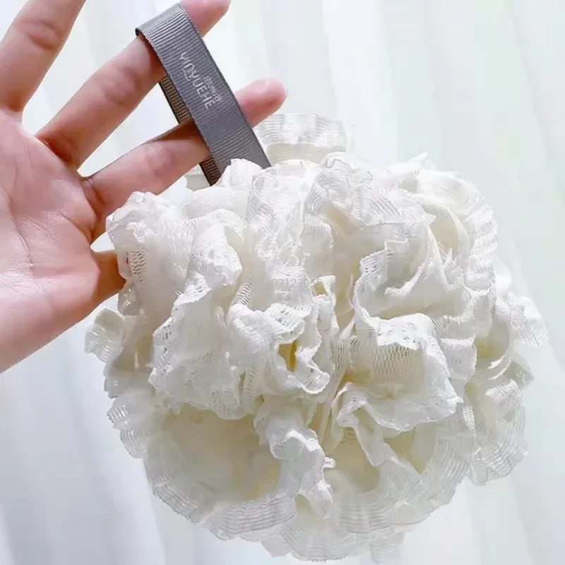 Cute Lace Soft Sponge Bath Ball Shower Rub Bath Shower Wash Body Pot Sponge Scrubber Color Durable Healthy Massage Brush