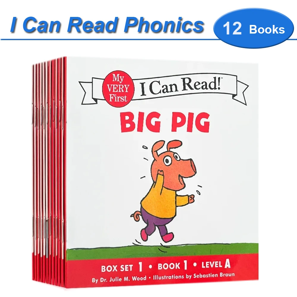 Ik Kan Fonetiek Lezen 12 Boeken/Stel Mijn Allereerste Prentenboeken Engels Verhaal Zakboek Voor Kinderen Baby Montessori Lezen