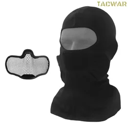 Breathable Steel Mesh Tactical Balaclava Full Face Headgear (Black)