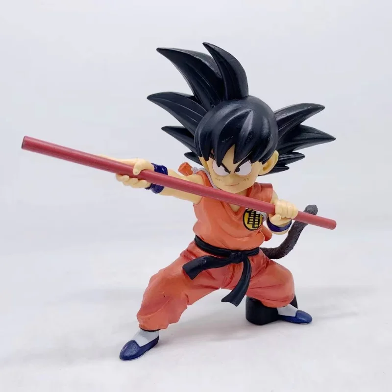 Figura de acción de Dragon Ball de 12cm para niños, juguetes de modelo de  PVC de Son Goku con brazos de pie, regalo de cumpleaños - AliExpress