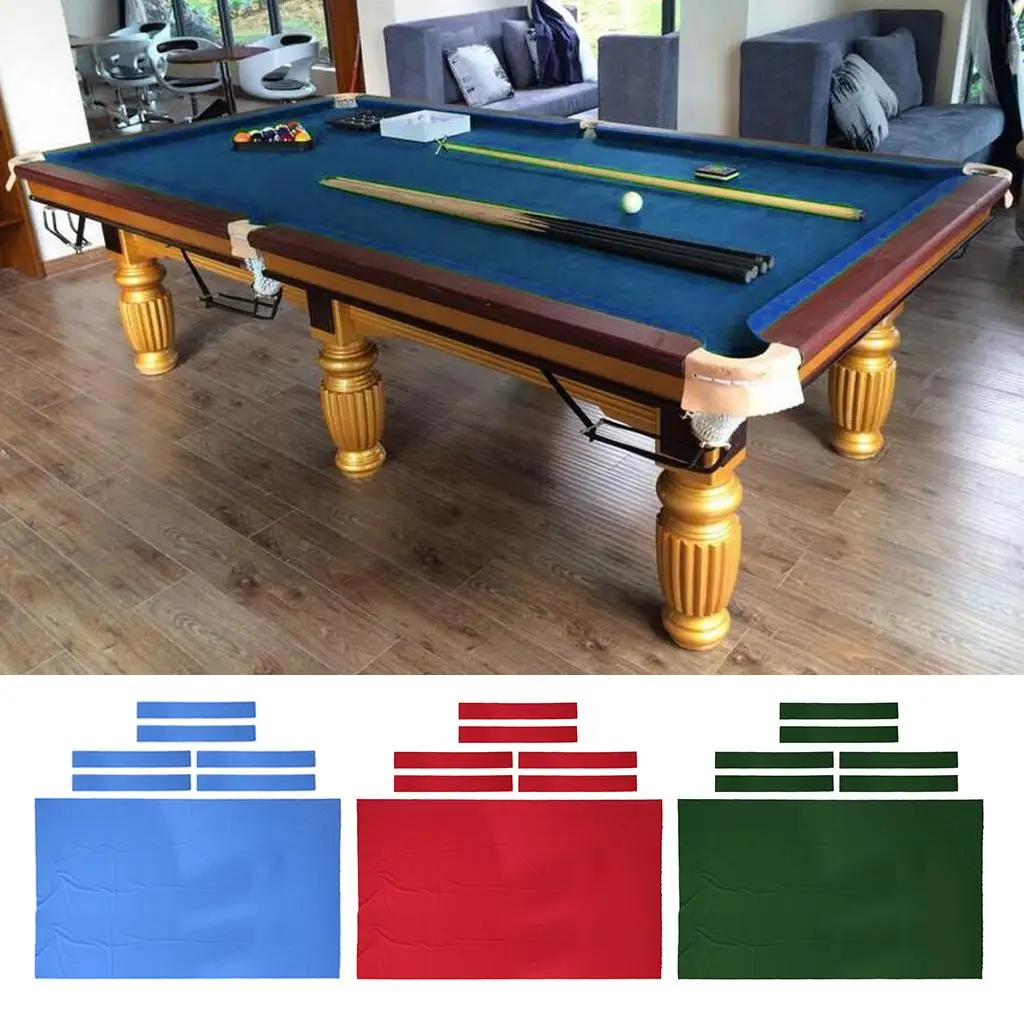 Professional Billiard Pool Table Cloth Felt 8ft, Snooker Table Tablecloth & 6 Strip for Modern Player Choice 