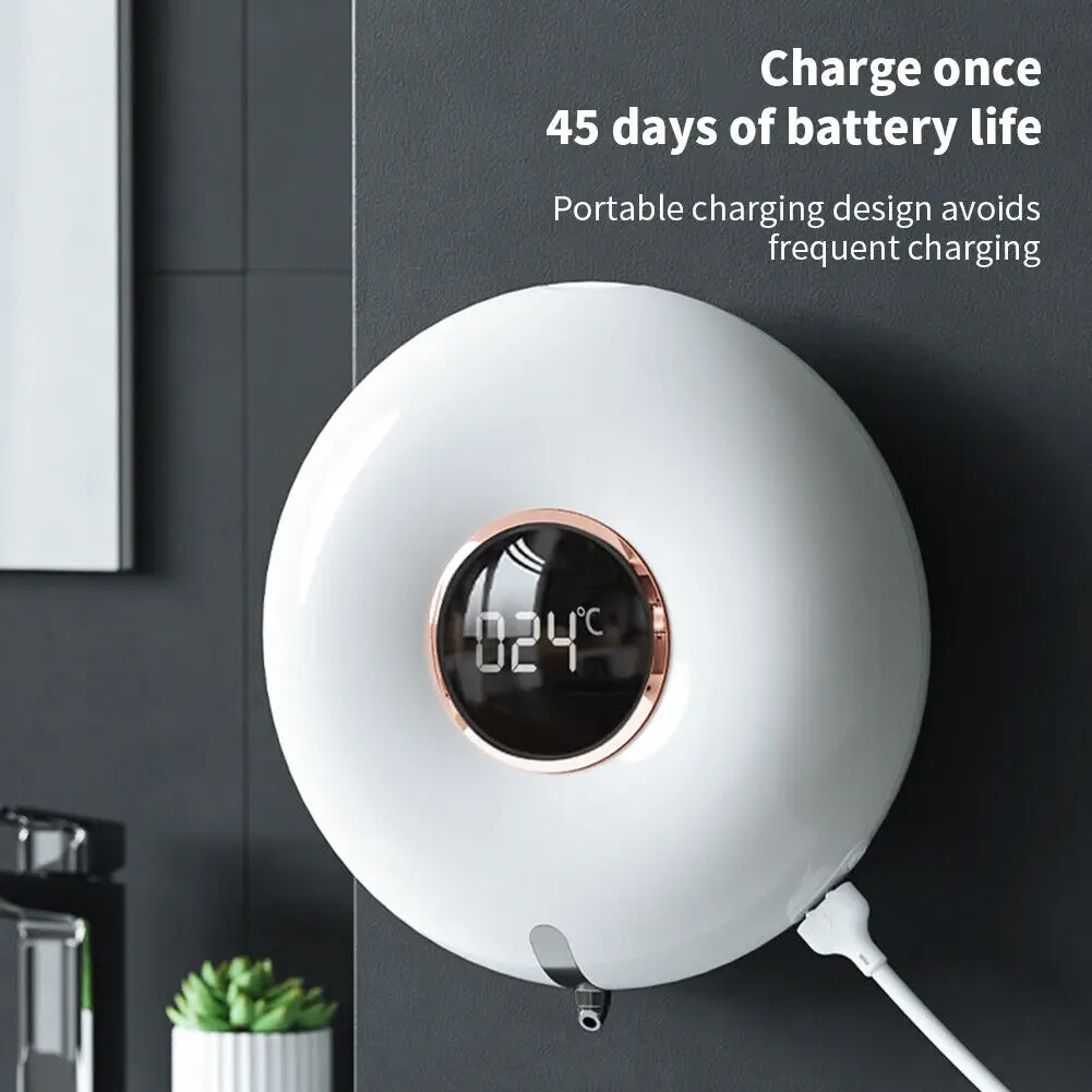 Description Picture 4 of itemDense Foam For Kitchen For Bathroom Automatic Soap Pump Hand Soap Dispenser Non-marking Glues Power Consumption Design