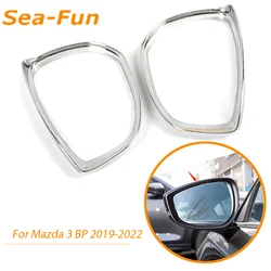 Rétroviseur de voiture pour Mazda 3 BP 2019 2020 2021 2022, garniture de couverture de visière, ABS chromé, accessoires extérieurs 