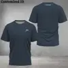 New Men Fitness Short Sleeve Men's Solid Color Printed Tennis Clothing Breathable Head Badminton Sports Clothing Golf Clothing 2