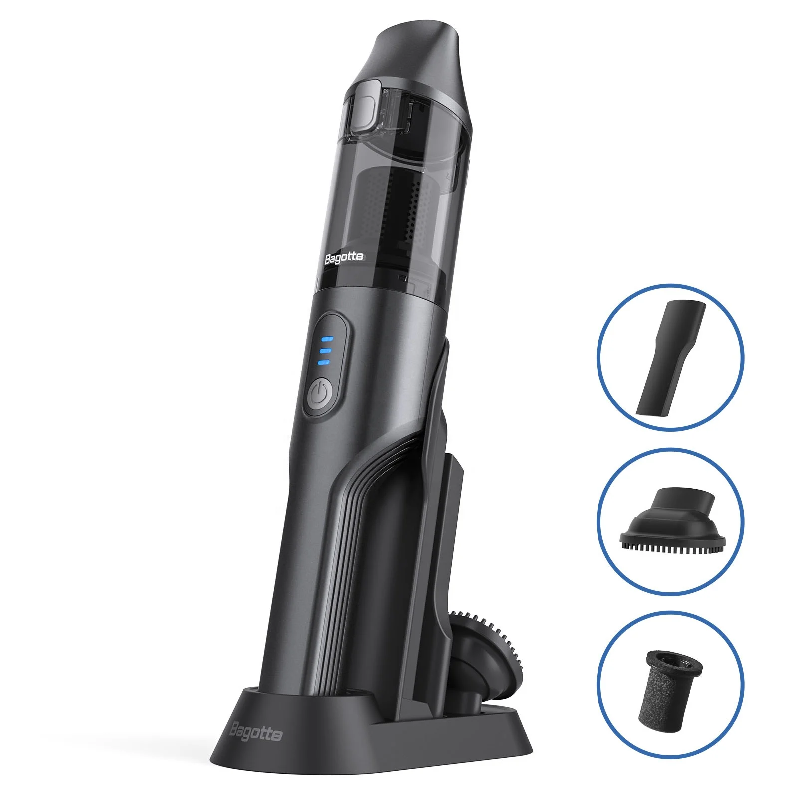 

Bagotte BHV10 15000Pa 4 In 1 Verified Handheld Powerful 2022 Price Battery Cordless Wireless Mini Portable Car Vacuum Cleaner