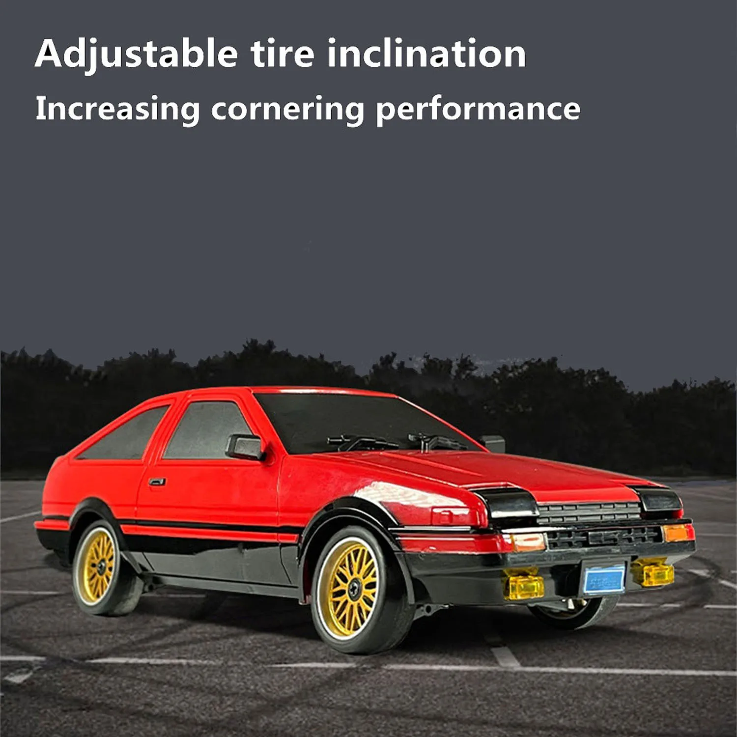 Mini Toys 1/18 Scale RC Drifting Racing Car RWD LDRC LD1801 AE86 Wireless Control Vehicle Model with Gyroscope Light System 4