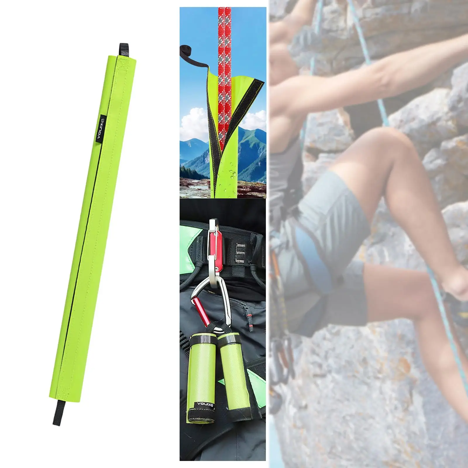 Rock Climbing Rope Protector Rappelling Abseiling Equipment Strong Arborist Rope Protection Sleeve for Mountaineering Outdoor