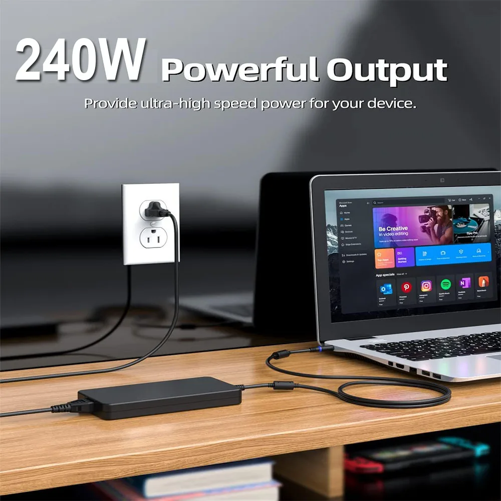 Caricabatterie Adattatore 240W Per Dell Alienware 13 15 17 M17X M18X X51 M15 M17 Area-51M R2 G3 G5 G7 Precision M6800 M6700 M6600 Laptop