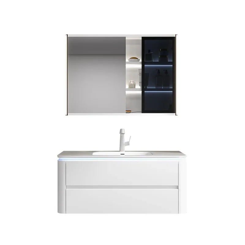 

Скандинавская искусственная керамическая раковина, Простой Умный зеркальный шкаф для ванной комнаты, туалетный шкаф