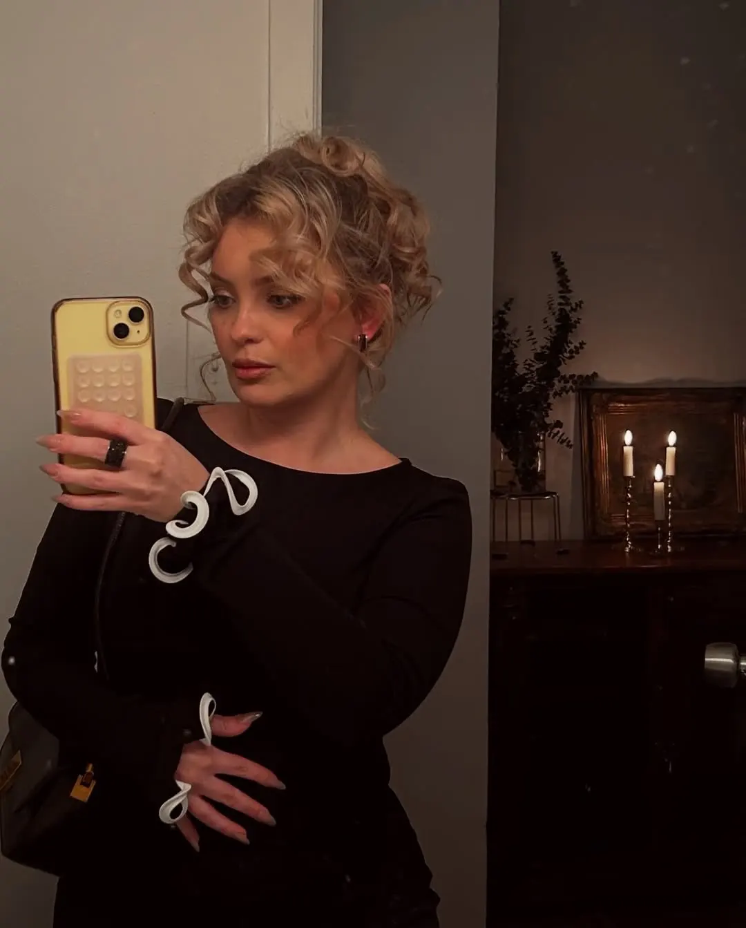 Chic Knitted Mini Dress with Unique Fungus Accents for Women photo review