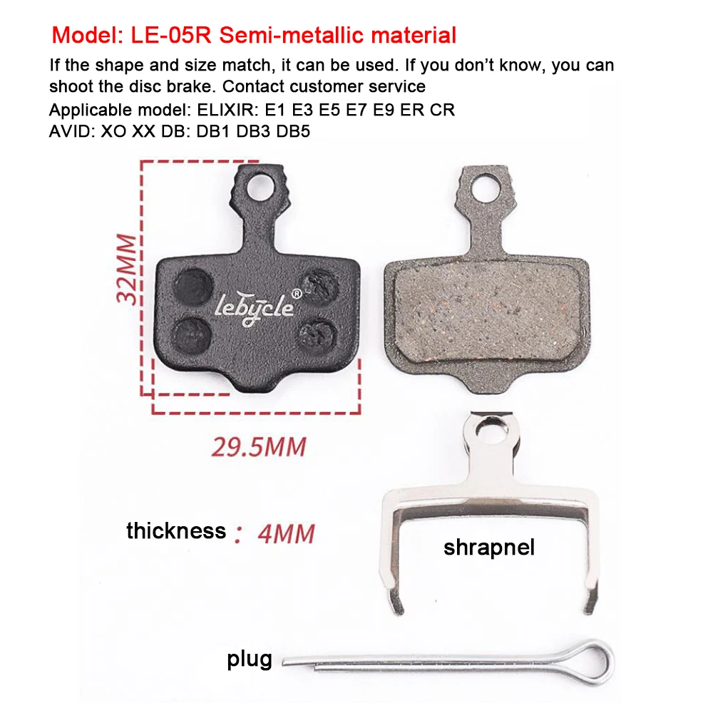 25 paia di pastiglie freno a disco per bicicletta MTB in resina/metallo/ceramica pastiglie freno idrauliche per bici da strada universali per Shimano SRAM AVID ZOOM B01S - immagine 5
