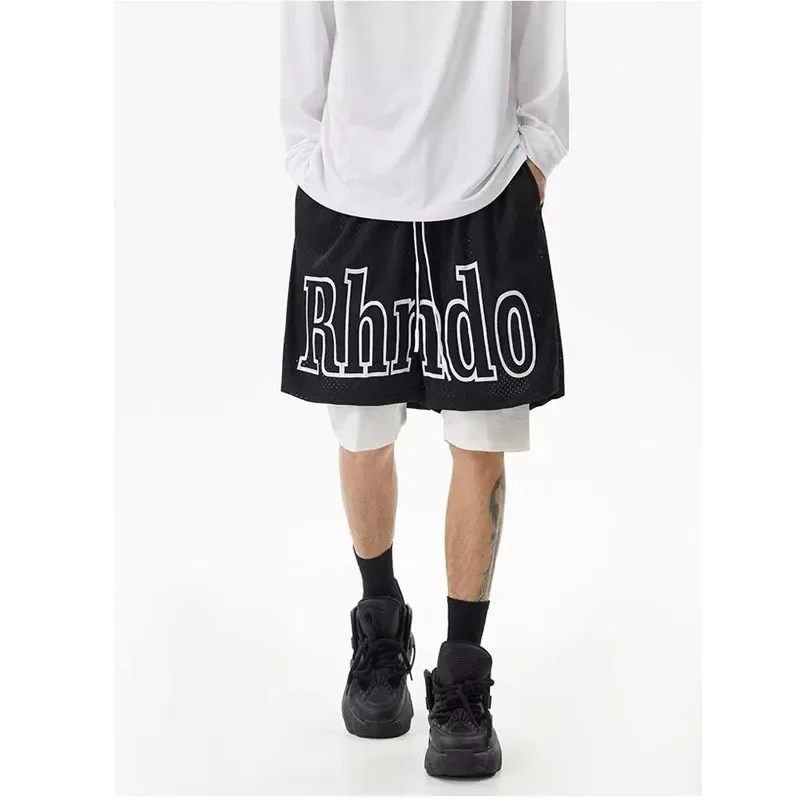 American Style Printed Short Shorts Summer Basketball Loose Pants Running Training Fourths for Men And Women