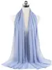 Nouveau foulard en mousseline uni pour femme, prêt-à-porter, hijab instantané, châle musulman, hijabs islamiques, écharpe arabe, foulards pour la tête