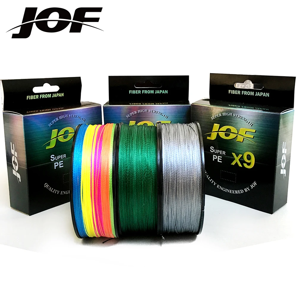 

JOF 9 Strands Braid PE Fishing Line 100M Strong Abrasion Resistance Long-shot Multifilament Fishing Line Pesca