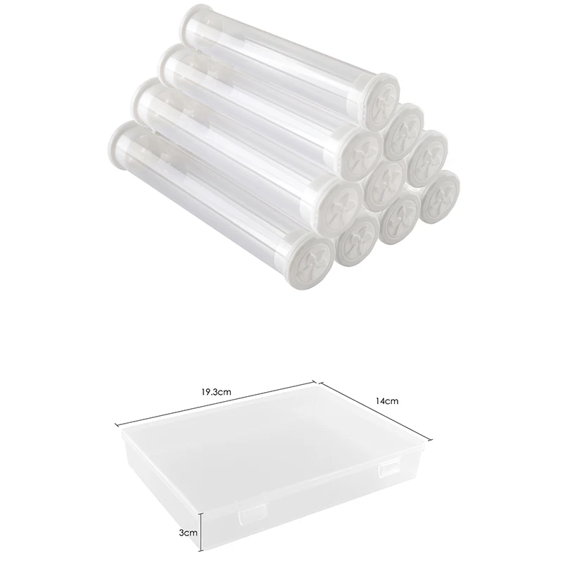 

Прозрачные тюбики для украшения и прозрачный чехол для хранения мелких деталей «сделай сам», таких как: ювелирные изделия, булавки, монеты