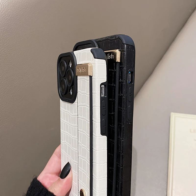 Soft PU Leather Wristband Case For iPhone