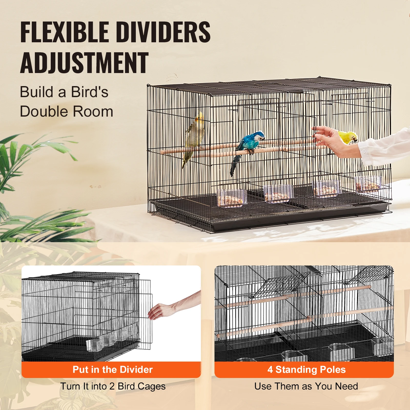 Stackable Divided Bird Cage 3