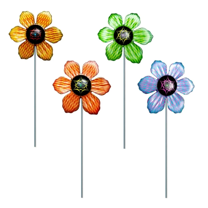 

Wrought Iron Colorful Flower Garden Stake Garden Sign Art Ornament Crafts Supplies for Wedding Birthday Children Day