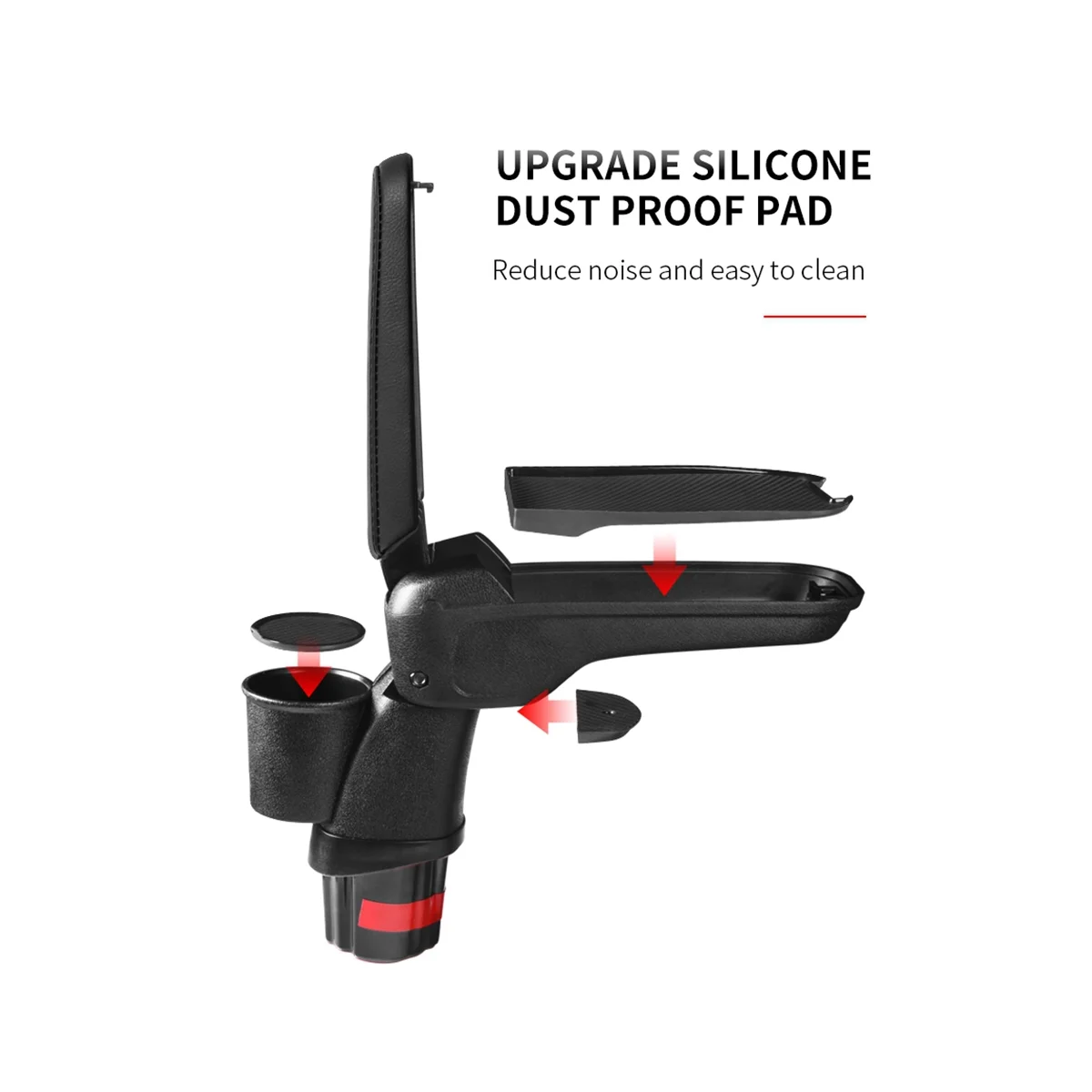 Scatola Portaoggetti Per Bracciolo Centrale Per Braccio Auto Con Portabicchieri Per Mercedes Smart Fortwo Forfour 453 2015-2019