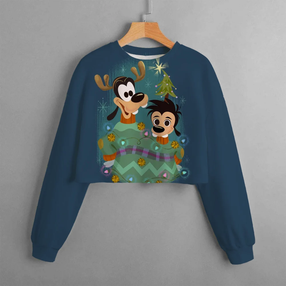 thumbnail image 1 of Suéter infantil de moda clásica de Disney Suéter infantil de primavera para niña Top con estampado de Mickey Mouse Feliz Navidad, 1 of 5
