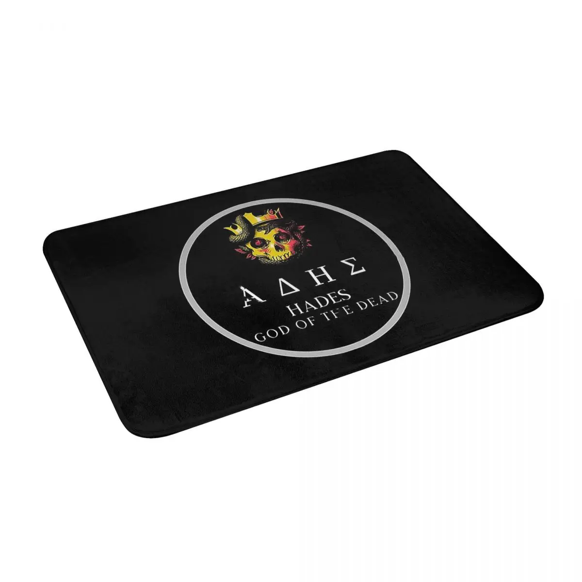 Hades Greek God Of The Dead Skull Crown Snake Mythology Bath Door Floor Mat Rug Carpet Entrance Living Room Home Kitchen Doormat |