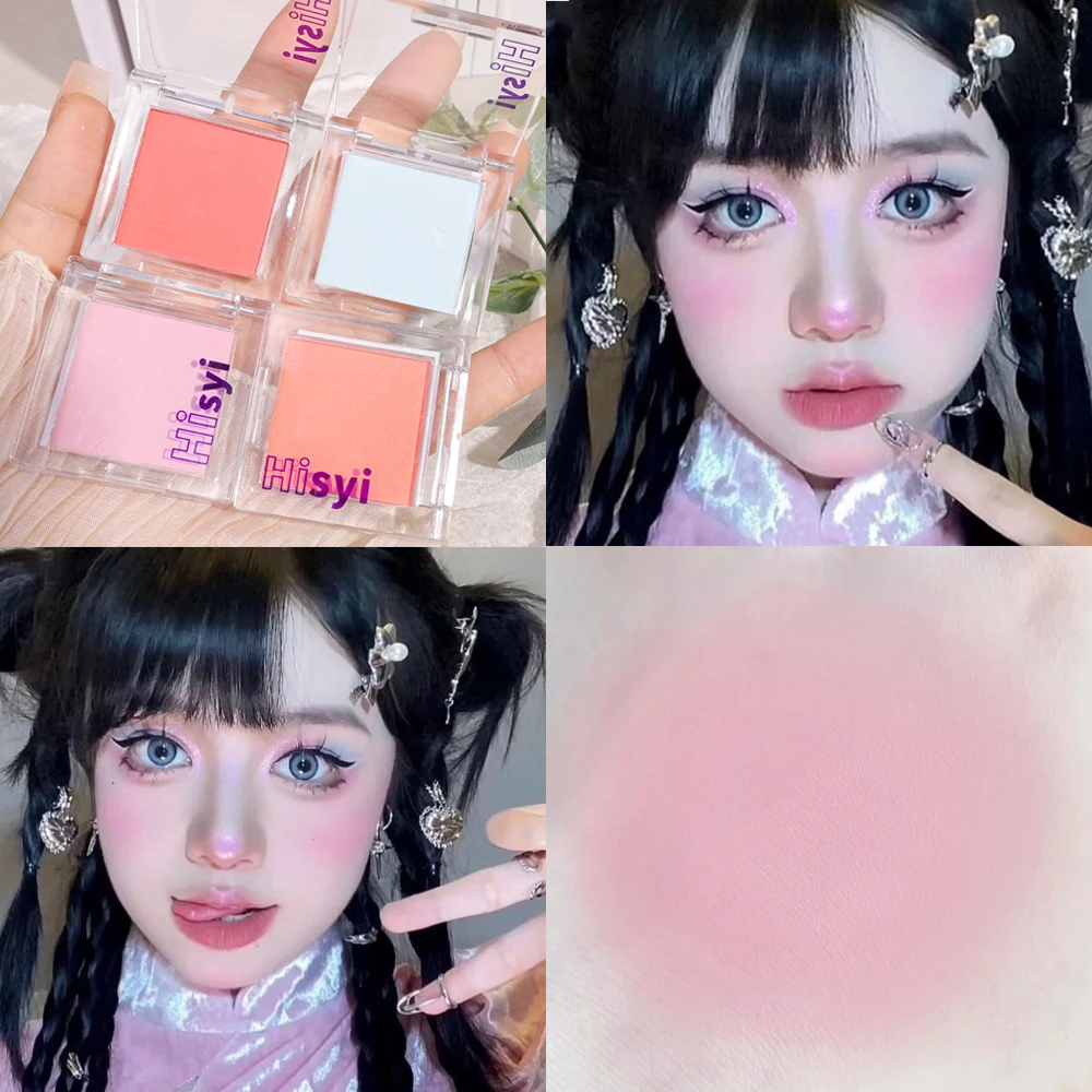 Blush Eyeshadow Peach Cream Makeup Blush Palette Cheek Contour Blush Cosmetic Blusher Cream Korean Makeup Rouge Cheek Tint Blush 3