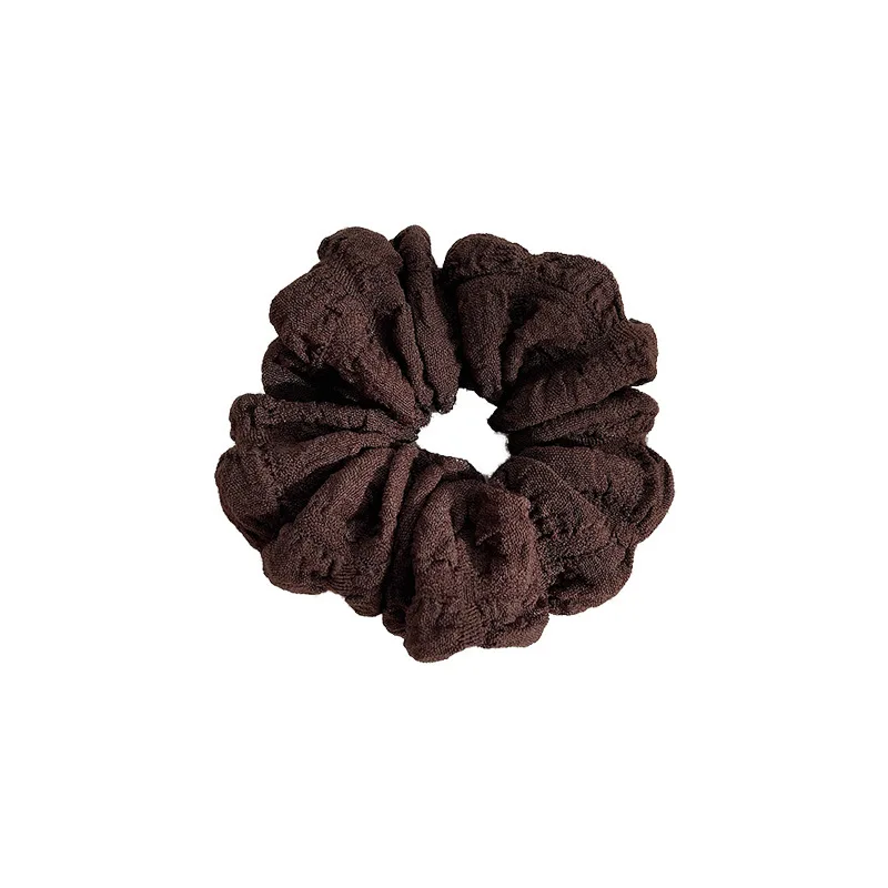 Set of Women's Solid Color Elegant Hair Scrunchies - Versatile and Fashionable Hair Accessories