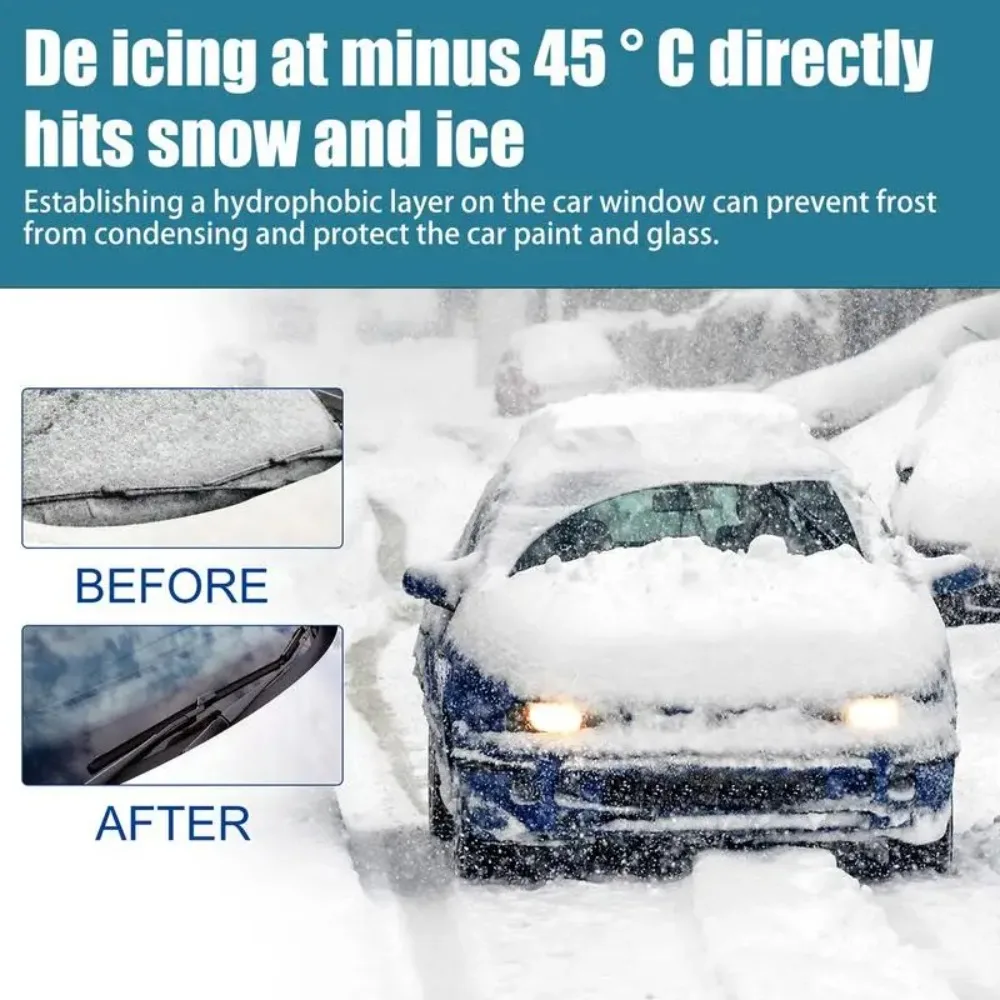 60ML Ice Remover Spray Universal Car Snow Melt Spray Deicing Agent Ice Defrosting Antisnow Agent Car Windshield Deicer Defroster