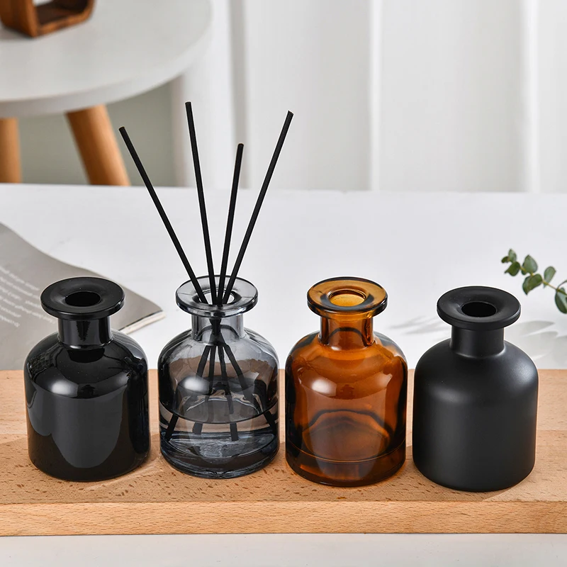 Glass Bottles Aromatherapy Diffuser Bottle 1Pcs 50ml Home Fragrance Diffuser Bottle Party Gifts Glass Container Reed Diffuser Essential Oil Bottle Oil Diffusers Sticks
