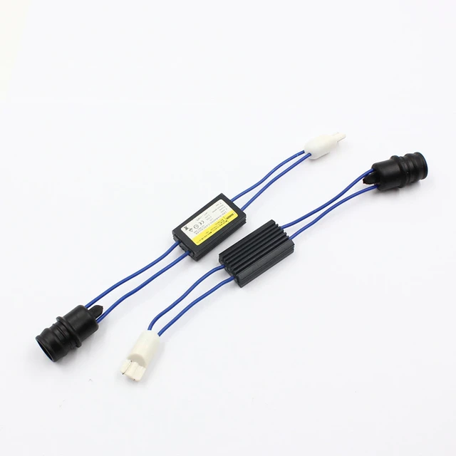 2pcs LED Warning Canceller Decoder 12V T10 Cable for 501 T 10 W5W