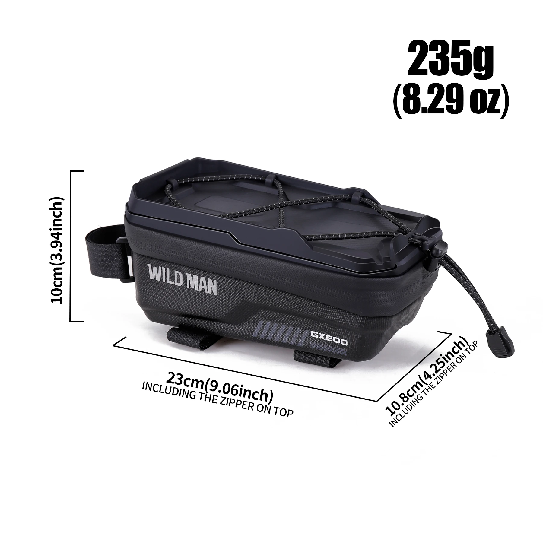 WILD MAN GX200 Hardshell EVA Mountain Bike Bag with Storage Pockets and Phone Holder