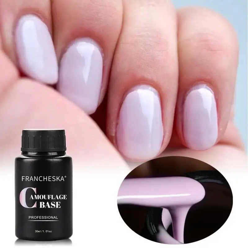 30ml Nude Natural Rubber Base Gel Varnish 11 Colors Nail Base Coat