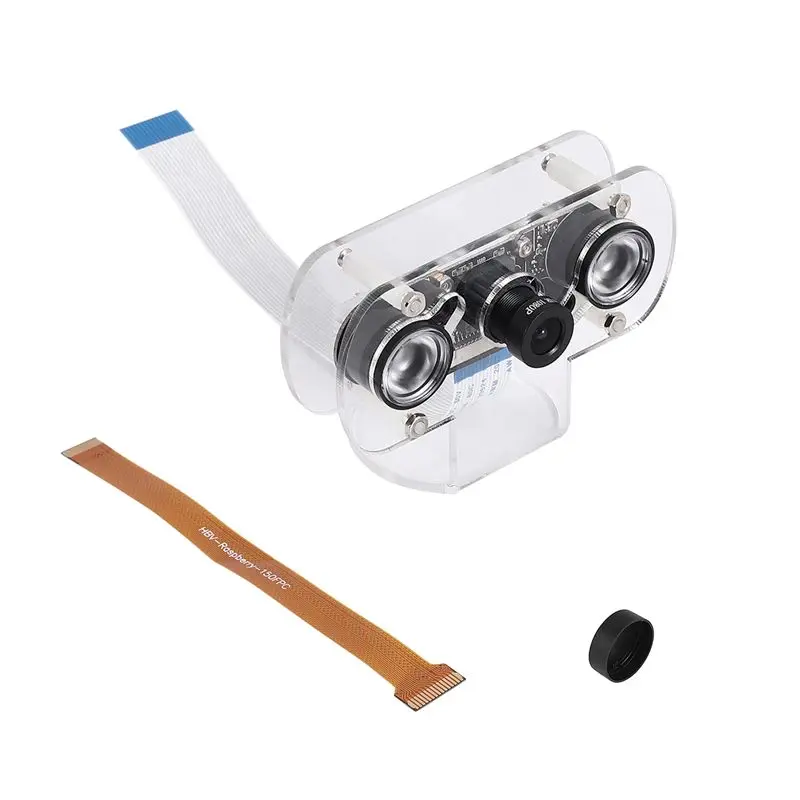 AEE9-라즈베리 파이 4B 카메라용 홀더 및 케이블 포함 IR 카메라 모듈 5MP OV5647 웹캠 자동으로 주간 전환 가능