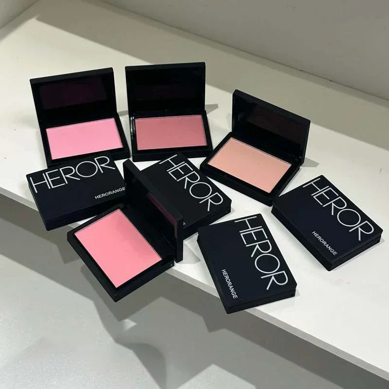 Sweet Orange Powder Blusher Makeup Latte Nude Peach Cheek Color Face Contour