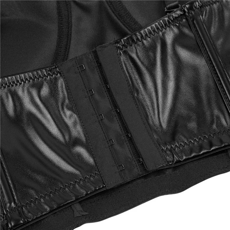 Waist Corset Corset Bustier Top Lace Corset Women Corset Crop Top Gothic Black Leopard Faux Leather Push Up Overbust Corset Bustier Bra with Straps Fashion Streetwear