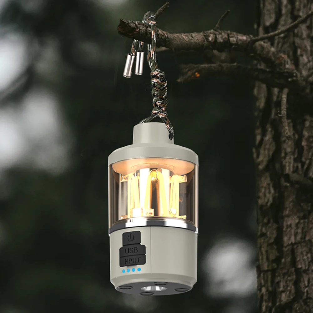 

LED Hanging Lights 1800Mah Battery Portable Tent Lights 4 Dimmable Light Modes Type C USB Charging for Outdoor Fishing Emergency