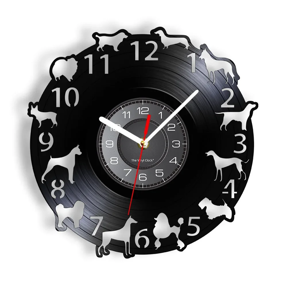 puppy-dog-clock-different-dog-breeds-wall-clock-retro-vinyl-record-lp