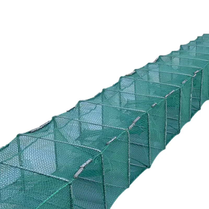 Long Fishing Net Sinkers Deep Water Portable Large Fish Trap