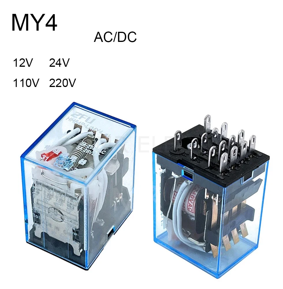 Description Picture 2 of item5PCS MY4NJ relay HH54P MY4N-J 14 Pin AC/DC 12V 24V 36V 48V 110V 220V 380V Mini Relay Intermediate Electromagnetic Relay