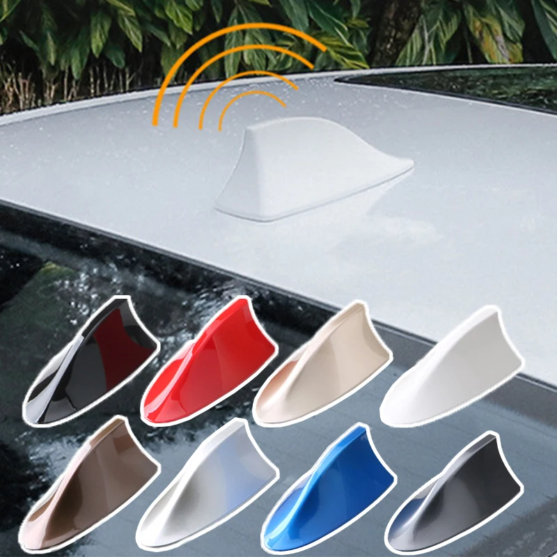 Vehicle Car Universal Shark Fin Antenna Signal Radio Dedicated Punch Free  Tail Roof Modification Aerial for Decoration